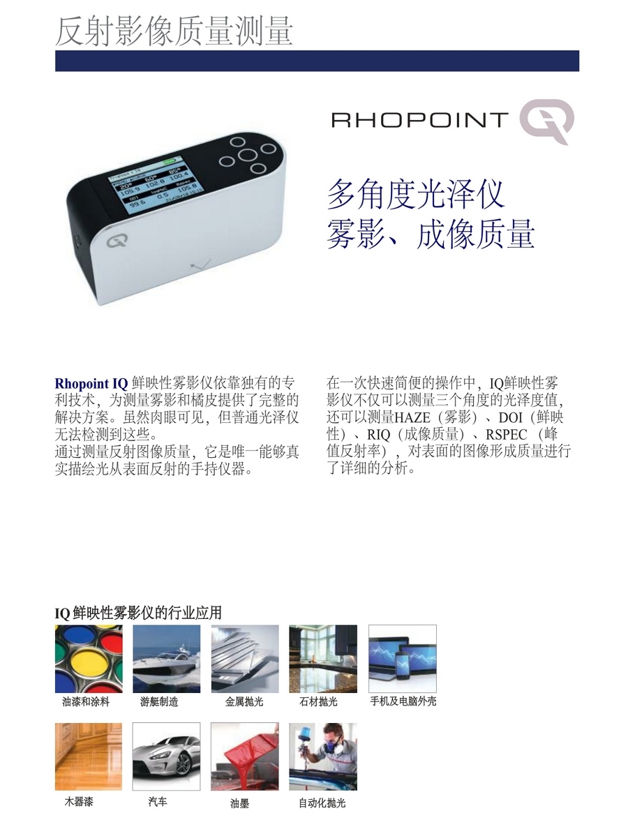 英国RHOPOINT IQ Flex 60鲜映性雾影仪